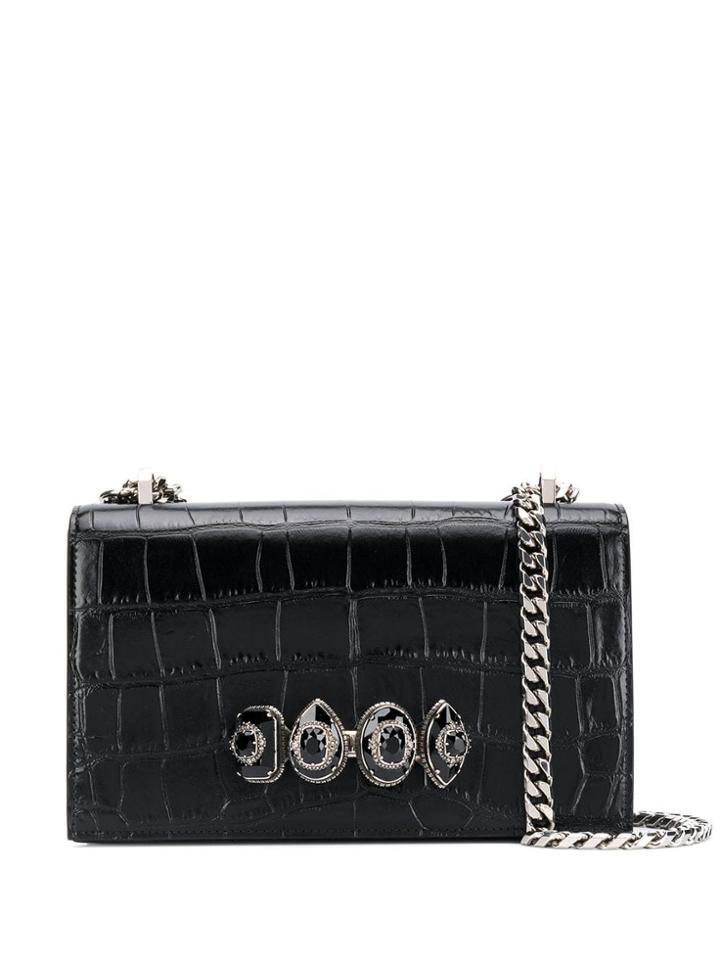 Alexander Mcqueen Jewel Handle Cross-body Bag - Black