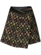 Gucci Vintage 2000's Geometric Envelope Mini Skirt - Black