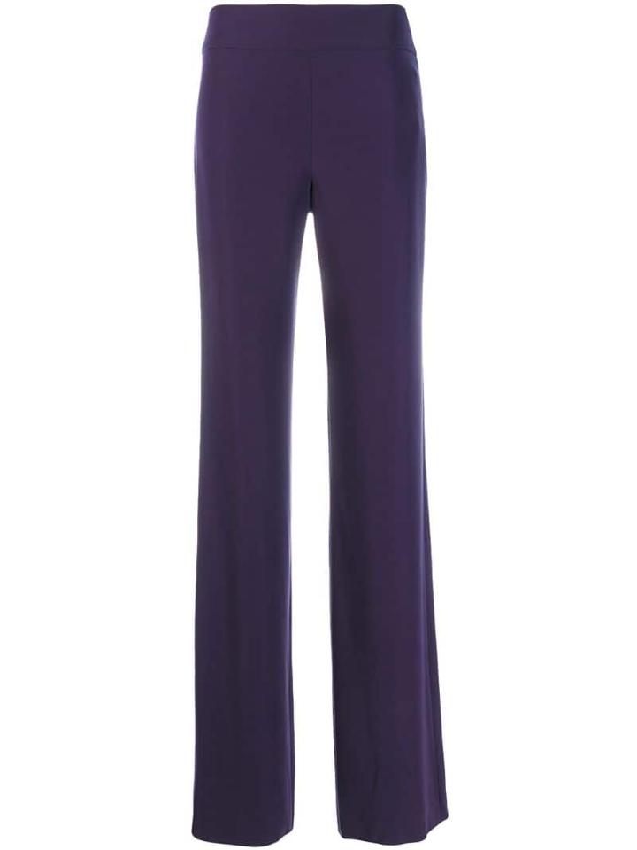 Emporio Armani High Waisted Palazzo Trousers - Purple