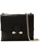 Alexander Mcqueen 'twin Skull' Satchel, Women's, Black, Lamb Skin
