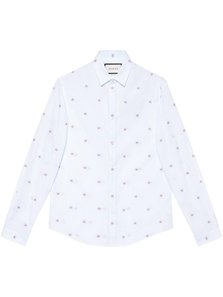 Gucci 25 Star Fil Coupé Duke Shirt - Blue