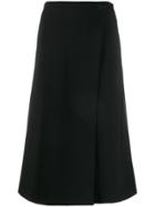 Fay Wrap-style Skirt - Black