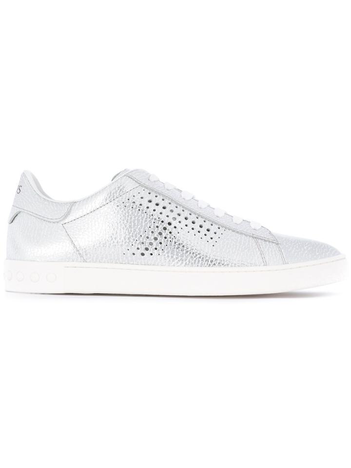 Tod's Metallic Lace-up Sneakers