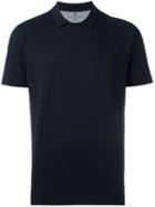 Brunello Cucinelli Spread Collar T-shirt, Men's, Size: Xxl, Blue, Cotton