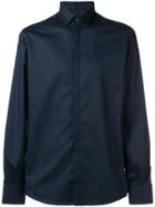 Karl Lagerfeld Fitted Button Down Shirt - Blue