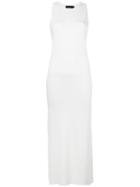 Calvin Klein Collection Slit Sides Dress, Women's, Size: Medium, White, Wool