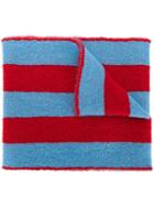 Msgm Star Embroidered Scarf - Blue