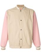 Supreme Contrast Sleeve Bomber Jacket - Brown