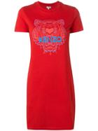 Kenzo Tiger Logo T-shirt Dress - Red