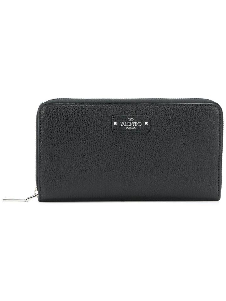 Valentino Garavani Long Zipped Logo Wallet - Black