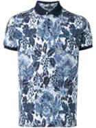Etro - Floral Print Polo Shirt - Men - Cotton - Xxl, Blue, Cotton
