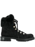 Ermanno Scervino Rabbit Fur Trim Boots - Black