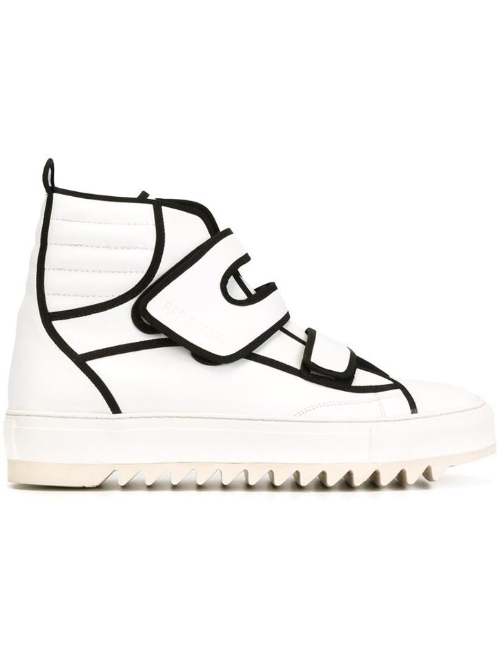 Raf Simons Hi-top Sneakers, Men's, Size: 45, White, Leather/rubber