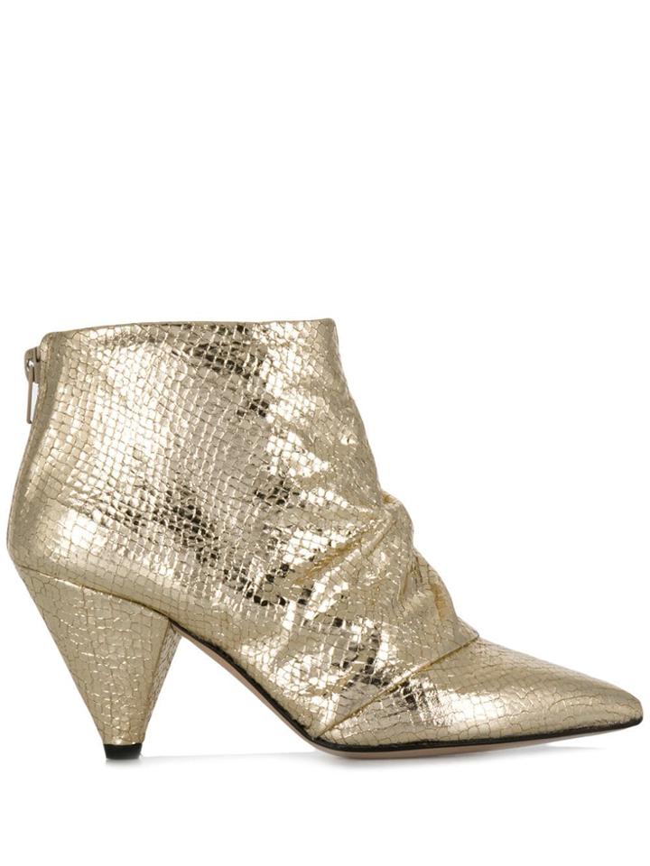 Marc Ellis Metallic Ankel Boots - Gold