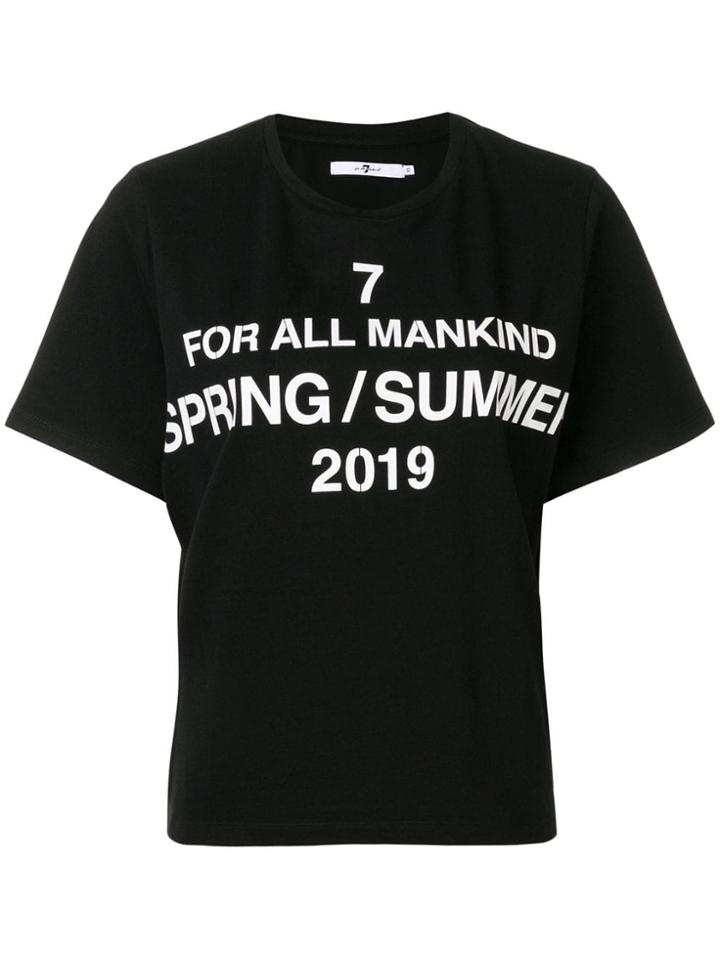 7 For All Mankind Logo T-shirt - Black