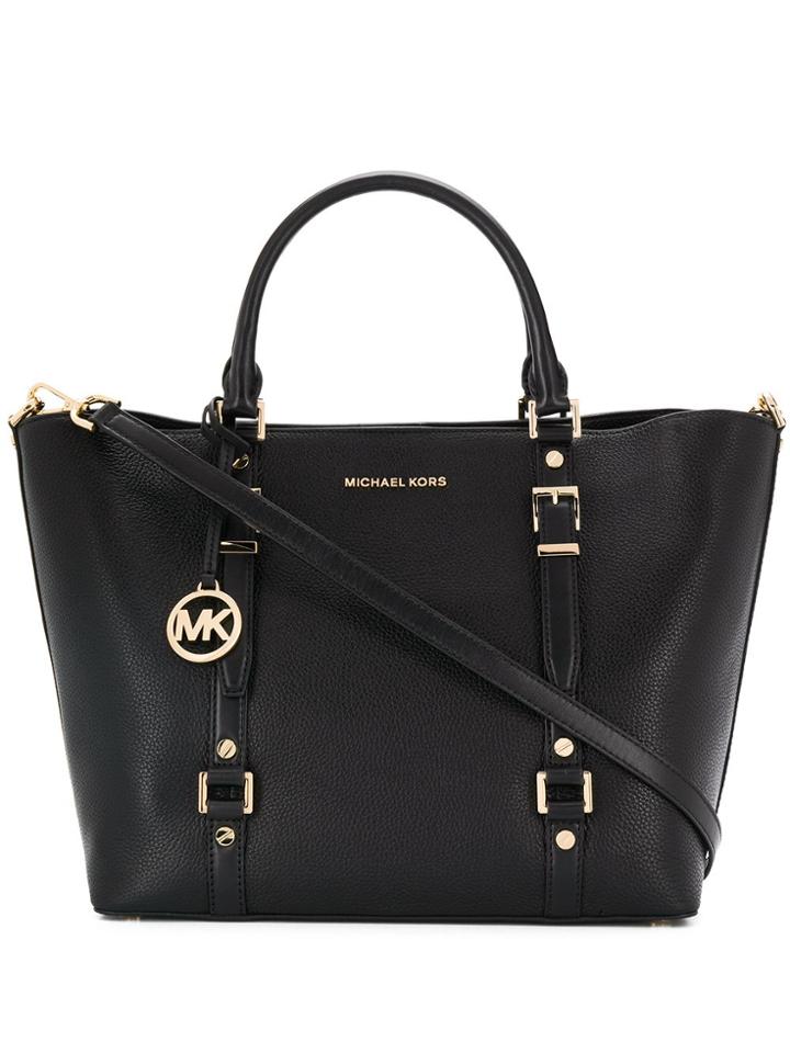 Michael Michael Kors Bedford Legacy Logo Plaque Tote Bag - Black