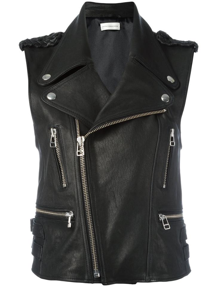 Faith Connexion Biker Vest - Black