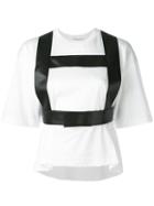 Junya Watanabe Comme Des Garçons - Harness Strap T-shirt - Women - Cotton/leather - M, White, Cotton/leather