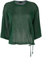 Roberto Collina Sheer Knitted Top - Green