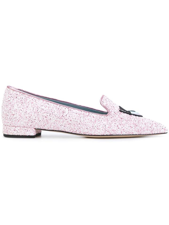 Chiara Ferragni Logomania Loafers - Pink & Purple