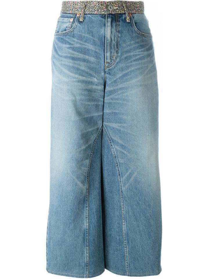Junya Watanabe Comme Des Garçons Maxi Denim Skirt, Women's, Size: M, Blue, Cotton