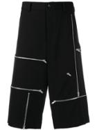 Comme Des Garçons Homme Plus Zip Embellished Shorts - Black