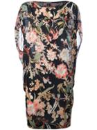 I'm Isola Marras Floral Print Dress, Women's, Size: 42, Black, Polyester