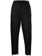 Pleats Please By Issey Miyake Pleated Trousers, Size: 3, Black, Polyester
