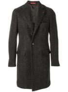 Isaia Single Breasted Coat - Brown