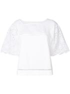 Ermanno Ermanno Broderie Anglaise T-shirt - White