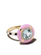 Nevernot 18kt Gold Diamond Show N Tell Ready To Celebrate Ring - Pink