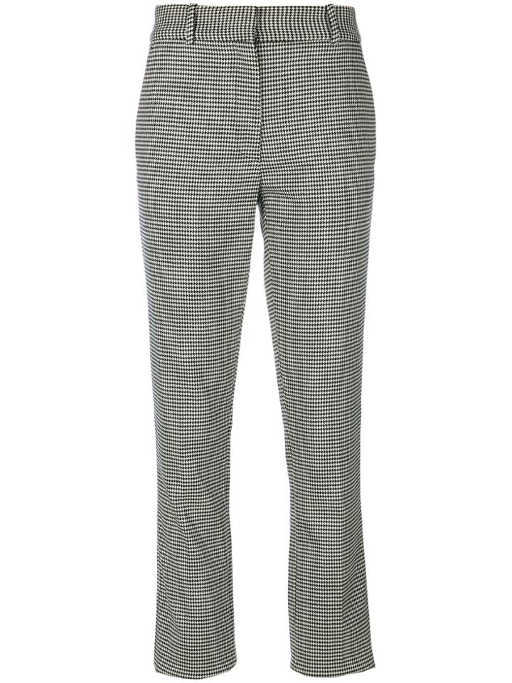 Victoria Beckham Houndstooth Tailored Trousers - Black