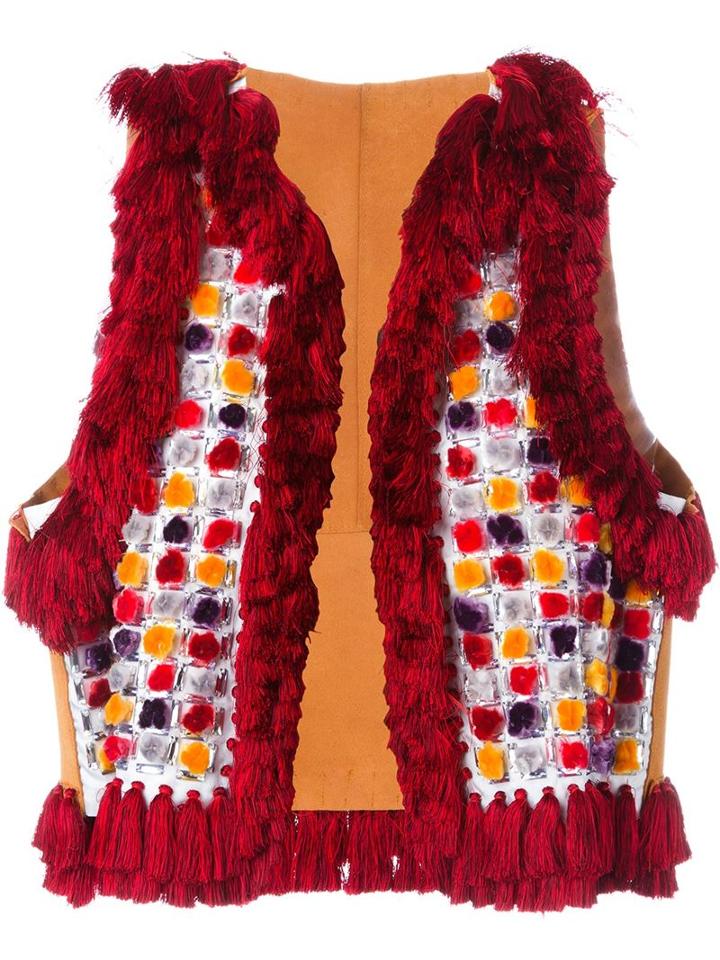 Dsquared2 Fringed Pom-pom Gilet