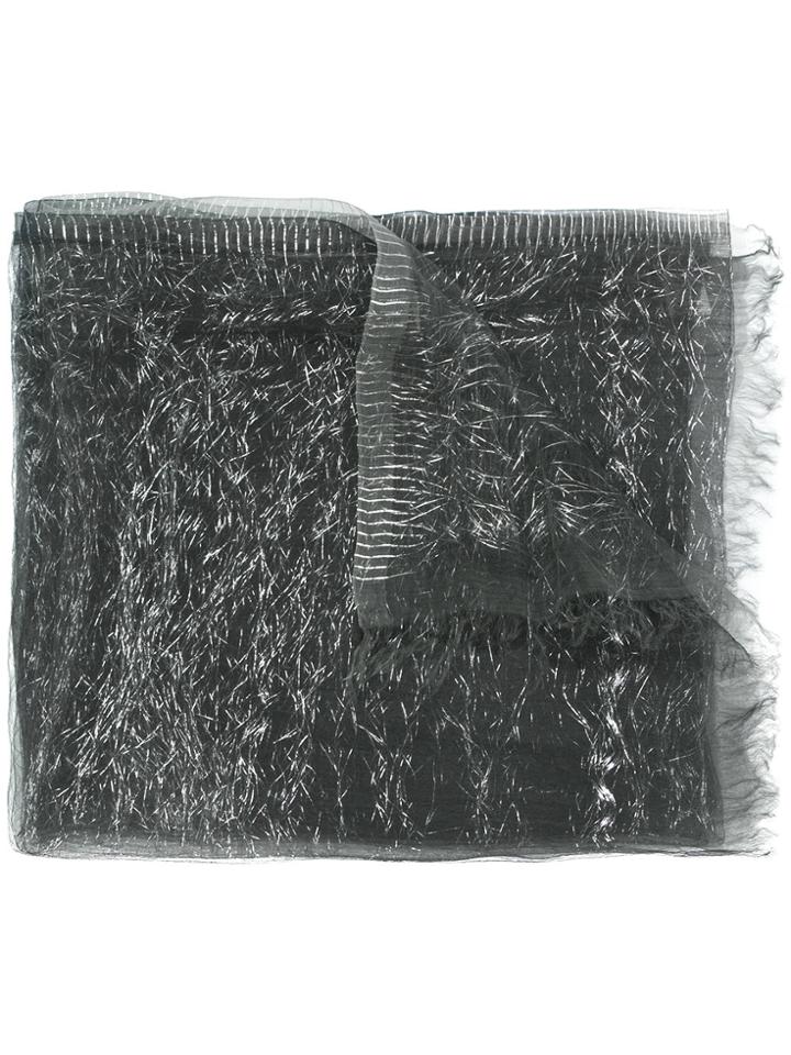 Faliero Sarti Distressed Detail Scarf - Metallic