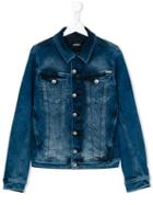 Diesel Kids - Classic Denim Jacket - Kids - Cotton/polyester/spandex/elastane - 16 Yrs, Boy's, Blue