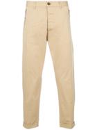 Dsquared2 Cropped Zip Trousers - Neutrals