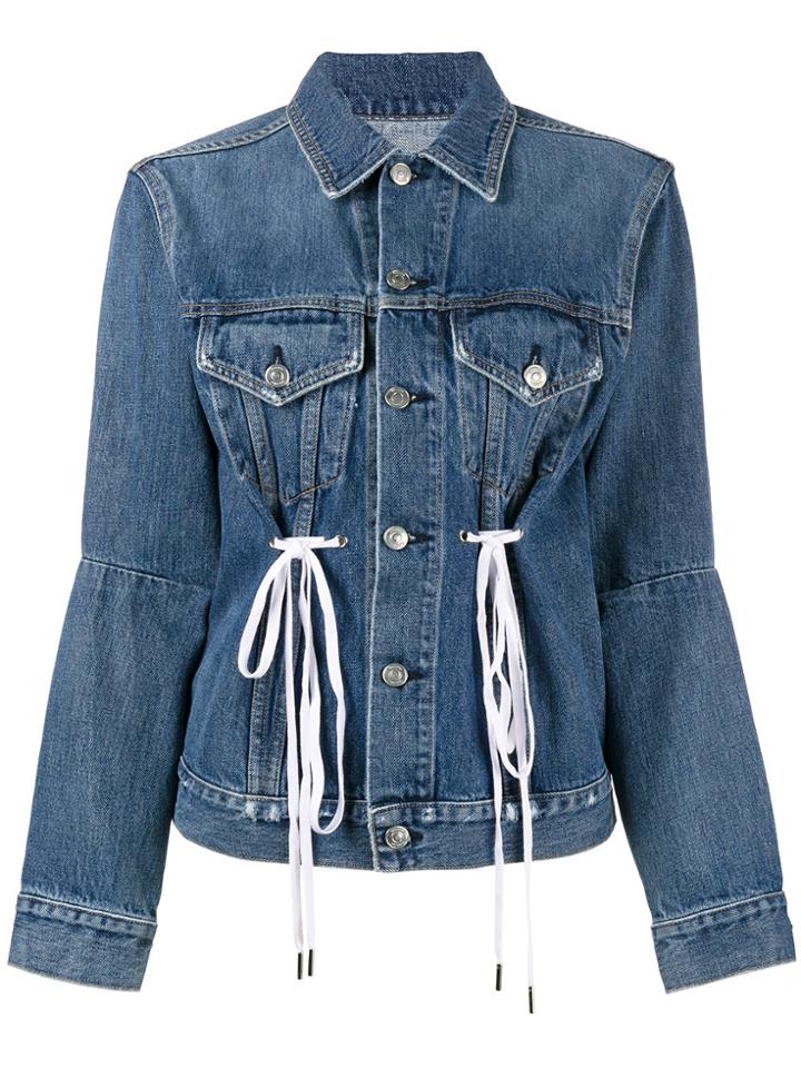 Proenza Schouler Pswl Denim Drawstring Jacket - Blue