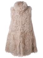 Blancha 'mandorla' Coat, Women's, Size: 42, Nude/neutrals, Sheep Skin/shearling