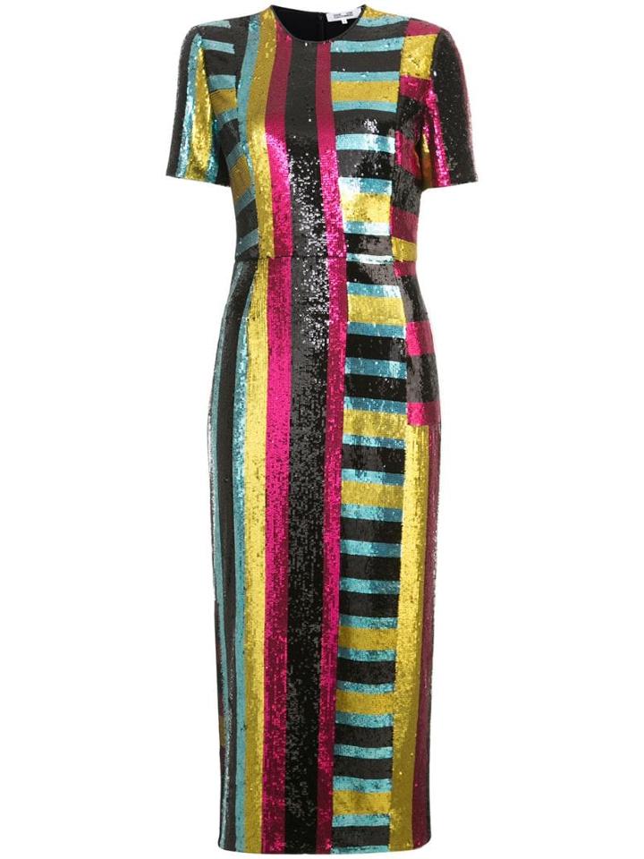 Diane Von Furstenberg Short-sleeve Sequin Dress - Multicolour