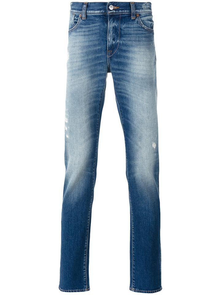 7 For All Mankind Slim-fit Jeans, Men's, Size: 34, Blue, Cotton/spandex/elastane