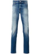7 For All Mankind Slim-fit Jeans, Men's, Size: 34, Blue, Cotton/spandex/elastane