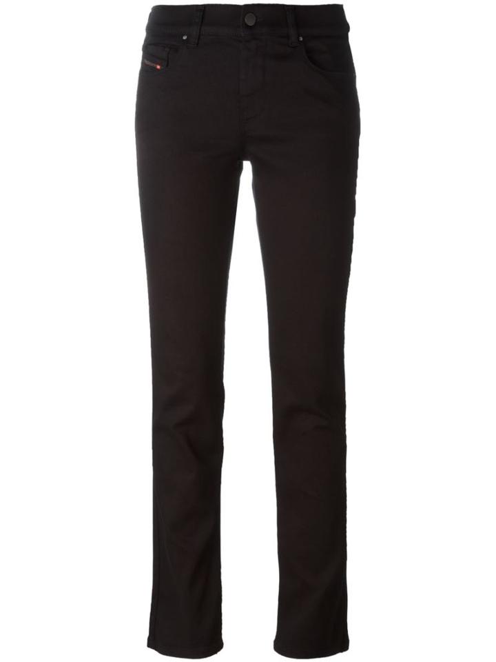 Diesel Straight Leg Jeans, Women's, Size: 26, Black, Cotton/spandex/elastane