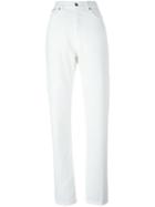 Moschino Vintage Ribbed Skinny Fit Trousers, Women's, Size: 32, White