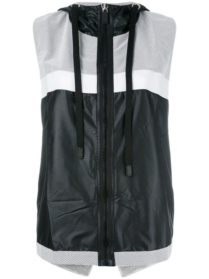 No Ka' Oi Hooded Zipped Gilet, Women's, Size: Medium, Black, Nylon/polyester/spandex/elastane