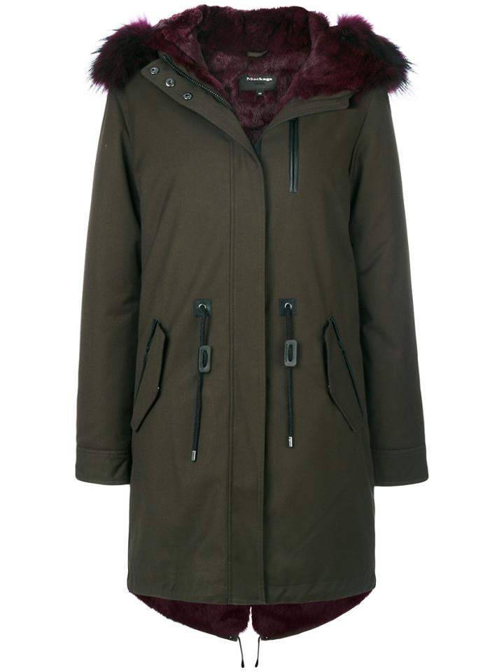 Mackage Parka With Fur Lining - Green