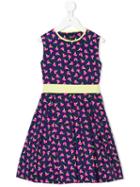 Oscar De La Renta Kids - Floral Print Dress - Kids - Cotton/polyester - 6 Yrs, Blue