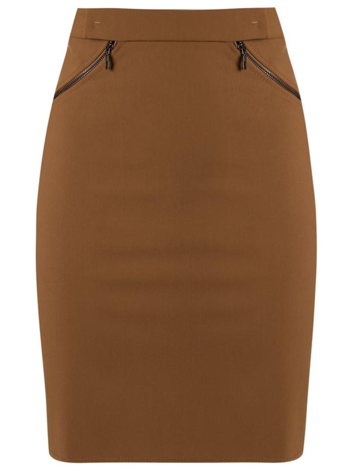 Gloria Coelho High-waisted Skirt, Women's, Size: Medium, Brown, Polyamide/spandex/elastane