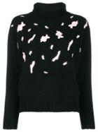 Sandro Paris Leopard Detail Jumper - Black