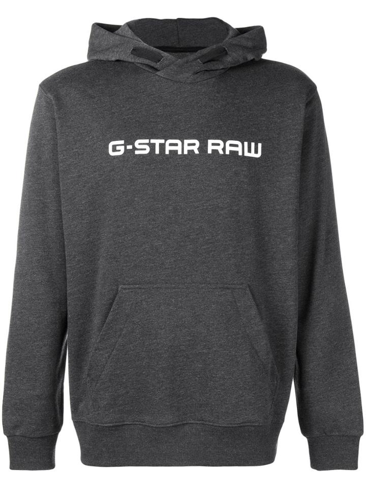 G-star Raw Research Logo Printed Hoodie - Grey