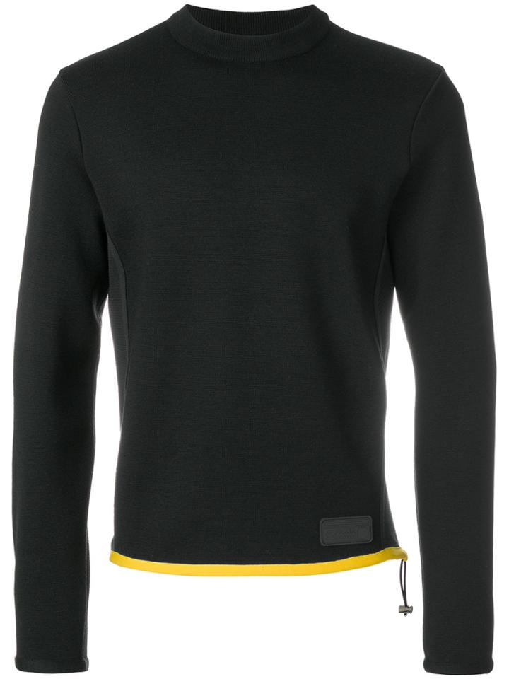 Prada Drawstring Detail Knitted Jumper - Black